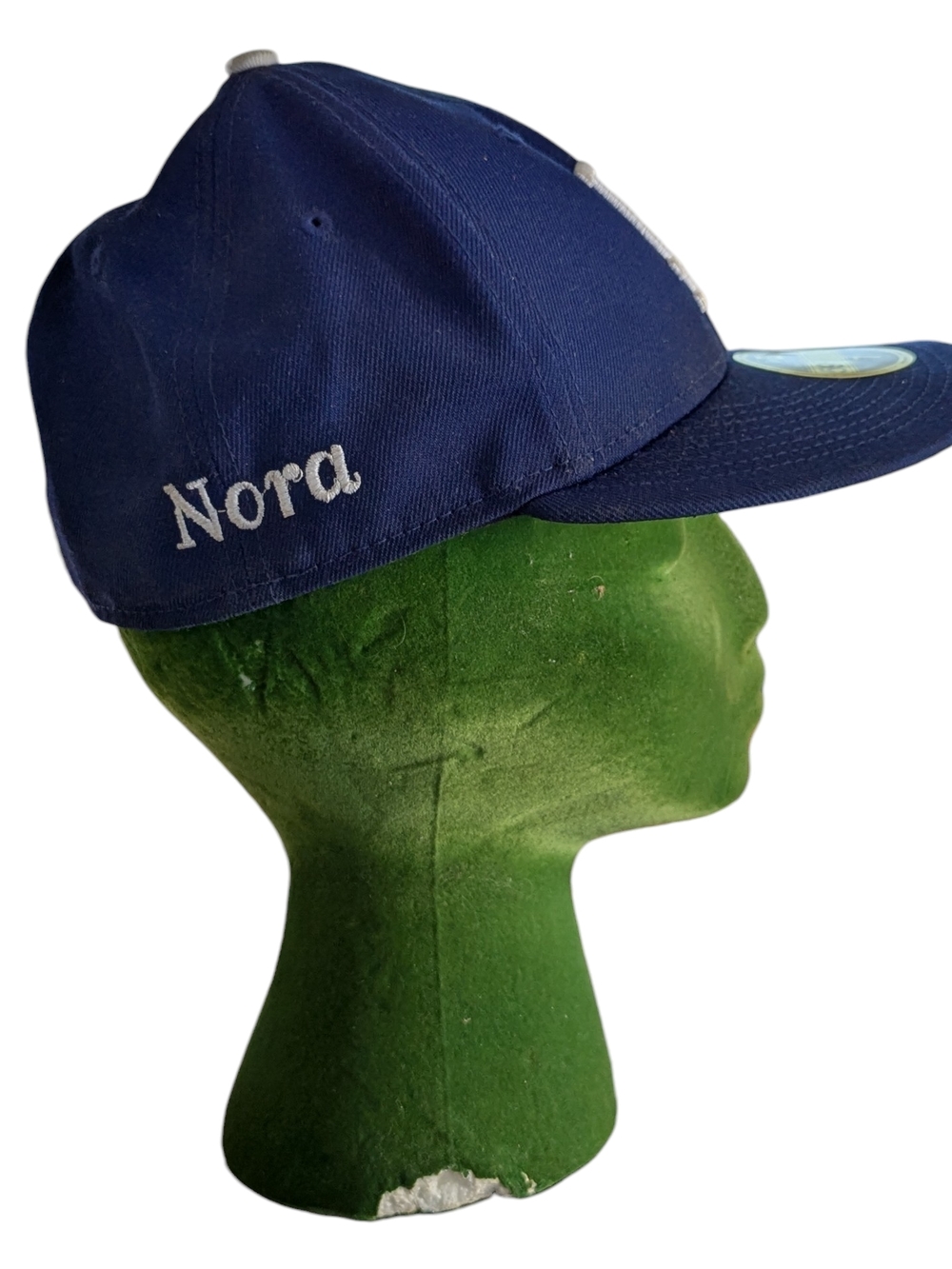 New Era Blue LA Dodgers Logo 59Fifty Size 7 Official On Field Cap Nora Rose MLB - Picture 4 of 10